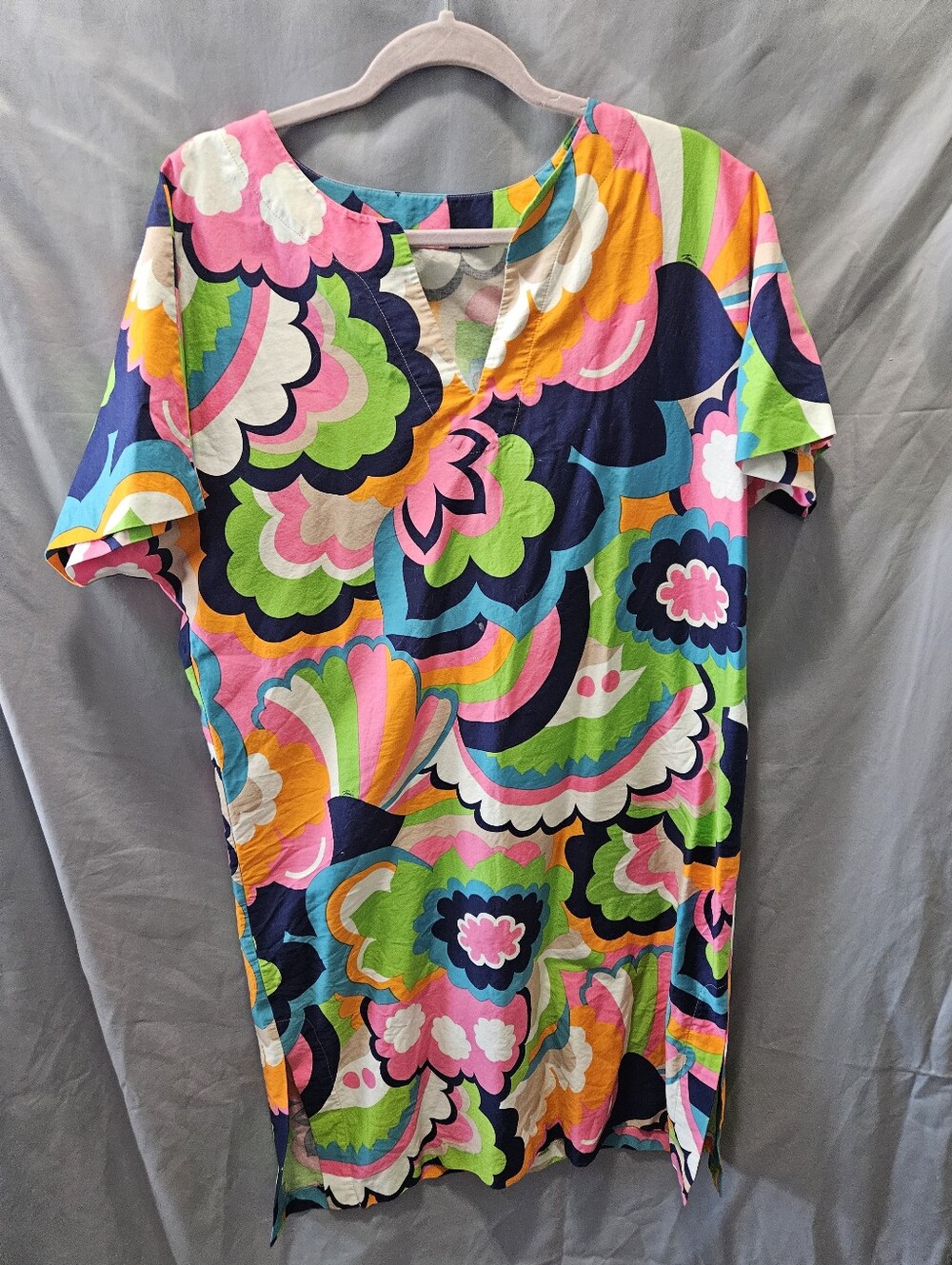 Trina Turk Multicolor Floral-Print Tunic in Pink, Green & Blue